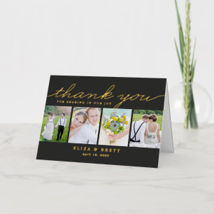 Carte de remerciements à huile pliée de collage do