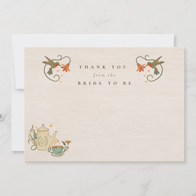 carte de remerciements à la Fête des mariées fleur (Devant)
