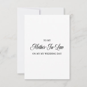 Carte De Remerciements À ma belle-mère le jour de mon mariage
