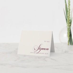 Carte De Remerciements À ma belle-mère le jour de mon mariage Message Car