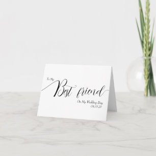 Carte De Remerciements À Ma Meilleure Amie le Jour de Mon Mariage Écritur