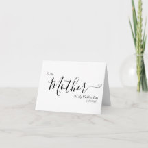 À ma mère le jour de mon mariage Écriture Élégante