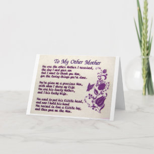 Carte De Remerciements À Mon Autre Mère ; Remerciements