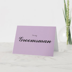 Carte De Remerciements à mon Groomsman