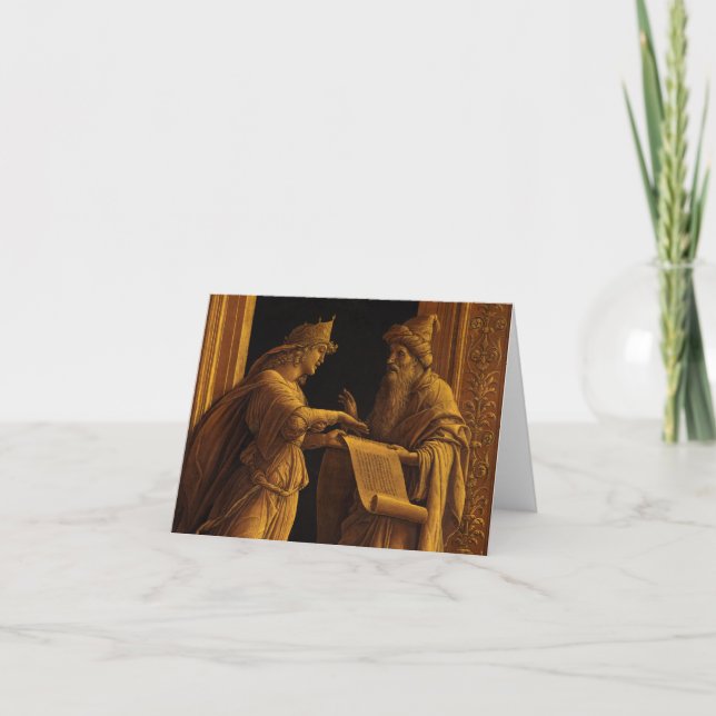 Carte De Remerciements A Sibyl and a Prophet, 1495, par Andrea Mantegna (Devant)