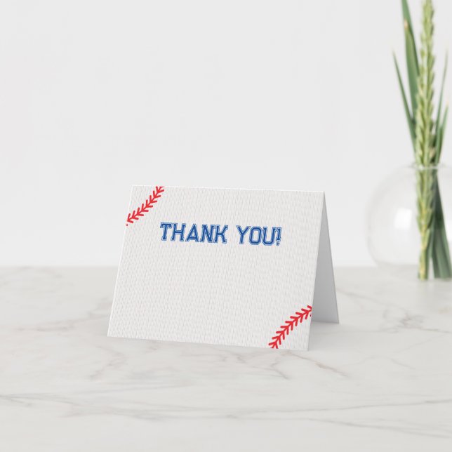 Carte de remerciements À Thème Baseball (Devant)
