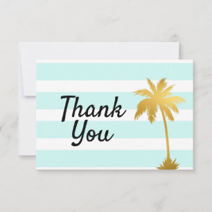 carte de remerciements à thème Beach Ocean Palm Tr