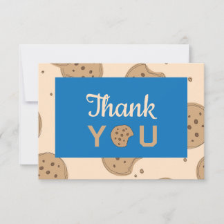 Carte de remerciements à thème biscuit