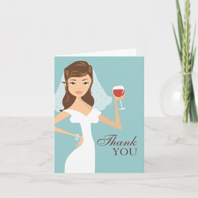 Carte de remerciements À Thème Mariage Moderne | S (Devant)