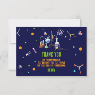 Carte de remerciements À Thème Scientifique
