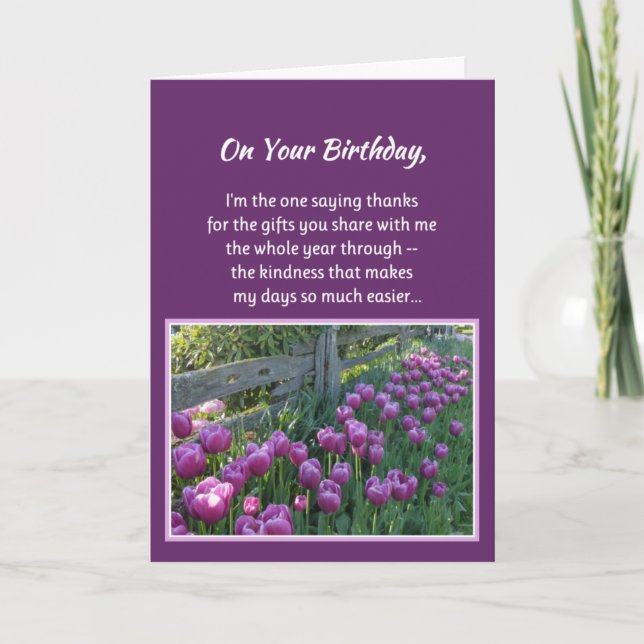 Carte De Remerciements À ton anniversaire... (Devant)
