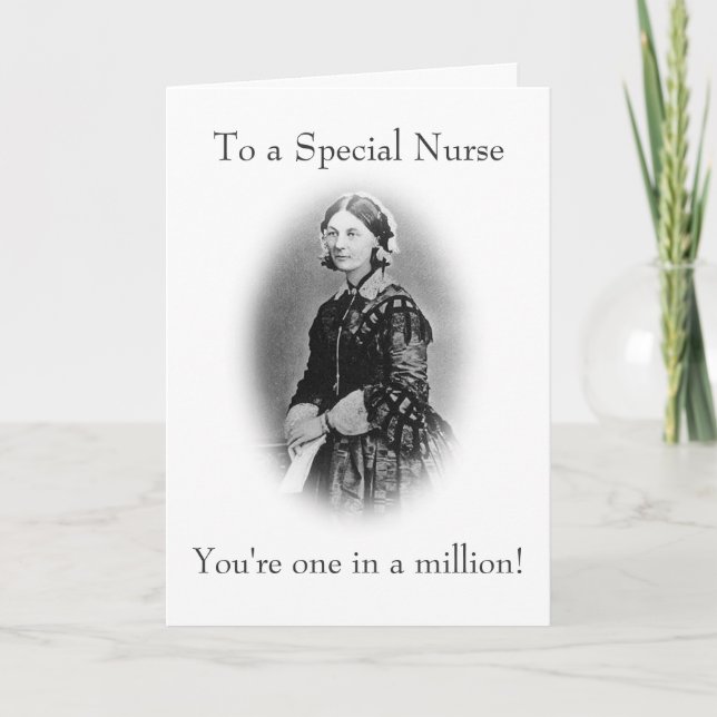 Carte De Remerciements À une infirmière spéciale-Florence Nightingale (Devant)