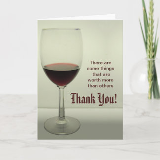 Carte de remerciements à vin