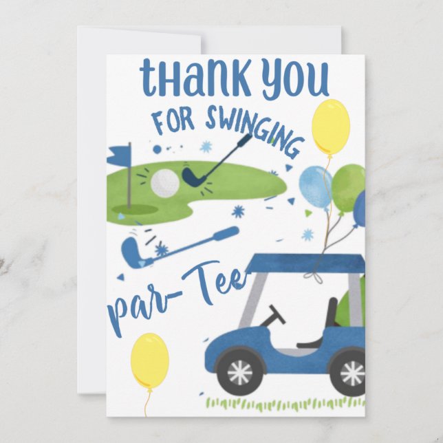 Carte de remerciements à voile de golf (Devant)