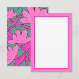 Carte De Remerciements Abstract Tropical Motif Flat Card