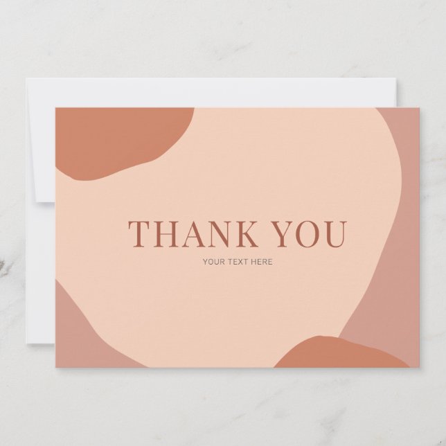 Carte De Remerciements Abstrait Flou Brown (Devant)