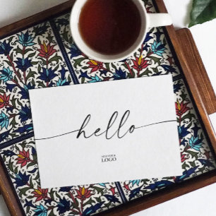Carte De Remerciements Accueil de marque moderne Hello