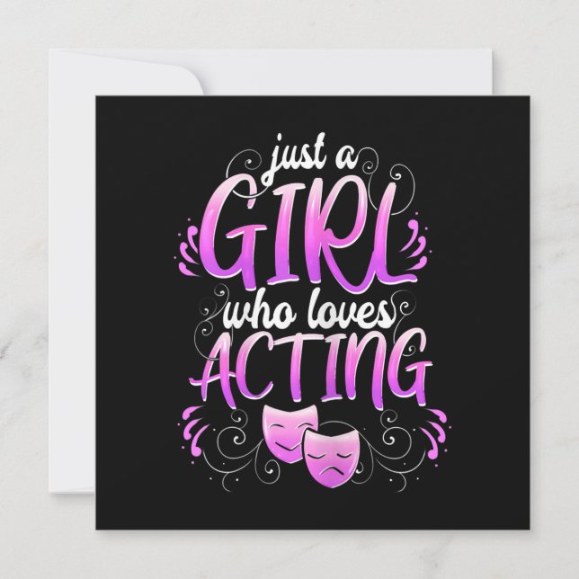 Carte De Remerciements Actrice féminine comédie musicale de Broadway (Devant)