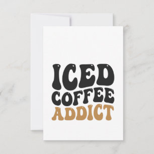 Carte De Remerciements Addict de café de glace amusant caféine Lover cade