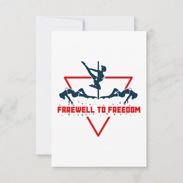 Carte De Remerciements adieu au célibataire à la liberté (Devant)