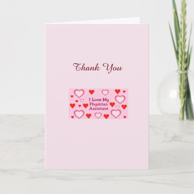 Carte de remerciements adjoint du médecin de l'amo (Devant)