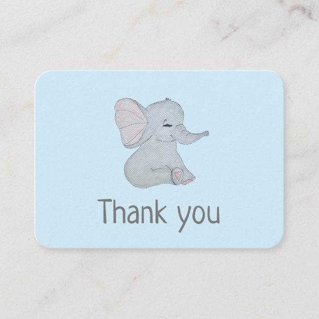 Carte de remerciements adorable de baby shower d'é (Devant)