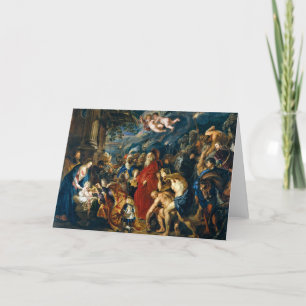 Carte De Remerciements Adoration des Mages   Peter Paul Rubens  