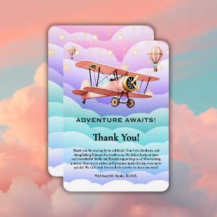 Carte De Remerciements Adventure Atattend le Baby shower de l'aviation