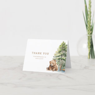 Carte De Remerciements Adventure Await Woodland Bear Shipping