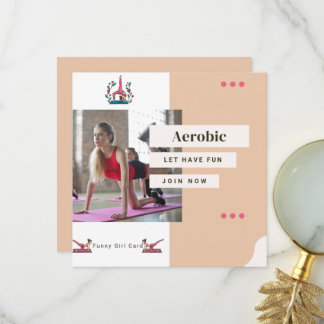 Carte De Remerciements Aerobics Sister Saying Funny Gymnastics Gift