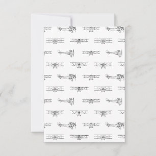 Carte De Remerciements Aéronefs Vintages - COULEUR SUR MESURE