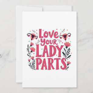 Carte De Remerciements Aimez votre Lady Parts Womb Positivité du corps