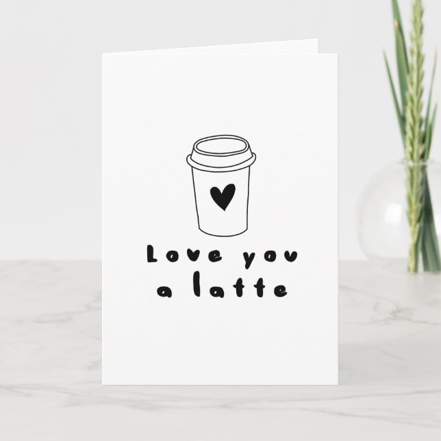 Carte De Remerciements aimez-vous un latte (Devant)
