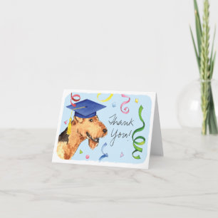 Carte De Remerciements Airedale Graduate