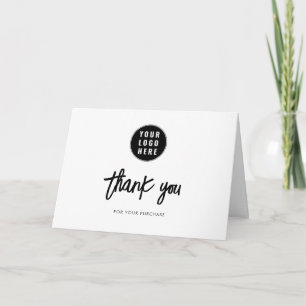 Carte De Remerciements Ajouter vos clients de société de logo d'entrepris