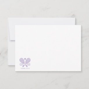 Carte De Remerciements Ajouter Votre Pays Club Nom Tennis Coach N'Importe