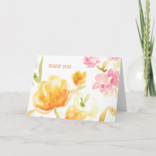 Carte De Remerciements Ajouter votre texte   Chanson florale I