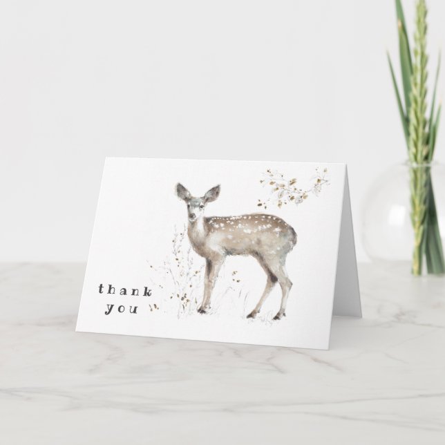 Carte De Remerciements Ajouter votre texte | Marche des bois IX (Devant)