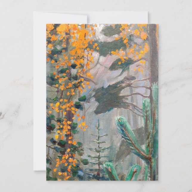 Carte De Remerciements Akseli Gallen-Kallela - Forêt d'automne (Devant)
