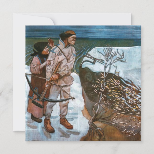 Carte De Remerciements Akseli Gallen-Kallela - La venge de Joukahainen (Devant)