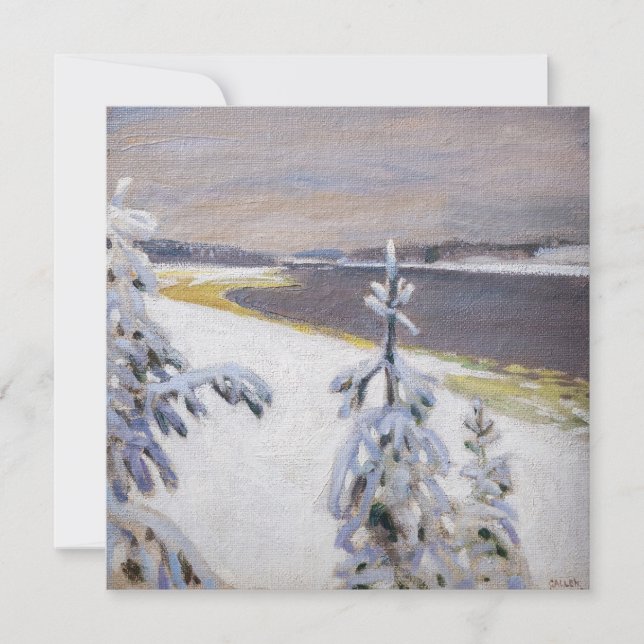 Carte De Remerciements Akseli Gallen-Kallela - Paysage d'hiver #2 (Devant)
