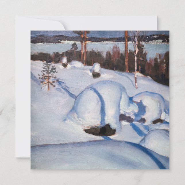 Carte De Remerciements Akseli Gallen-Kallela - Paysage hivernal #1 (Devant)