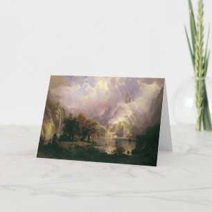 Carte De Remerciements Albert Bierstadt "Paysage des Rocheuses" 1870