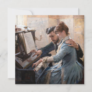 Carte De Remerciements Albert Edelfeel - Jouer au piano