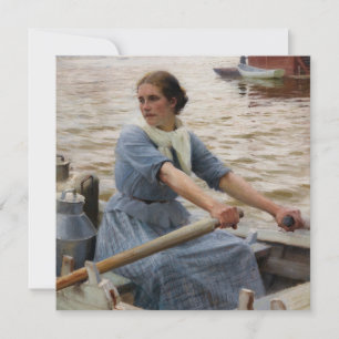 Carte De Remerciements Albert Edelfeel - La Laitiere