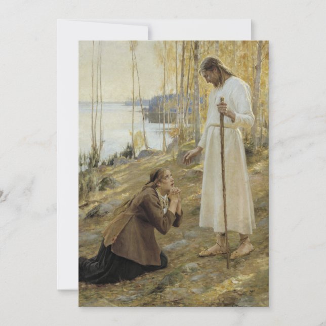 Carte De Remerciements Albert Edelfeue - Christ et Mary Magdalene (Devant)
