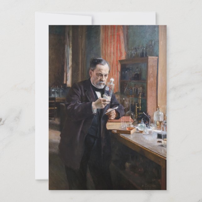 Carte De Remerciements Albert Edelfeue - Portrait de Louis Pasteur (Devant)