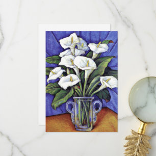 Carte De Remerciements Alcatraces, peinture florale d'art