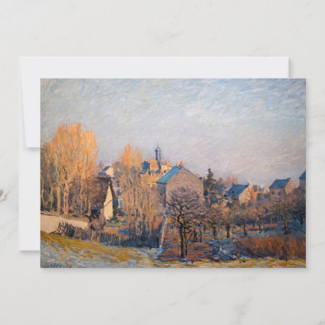 Carte De Remerciements Alfred Sisley - Frosty Morning à Louveciennes (Devant)