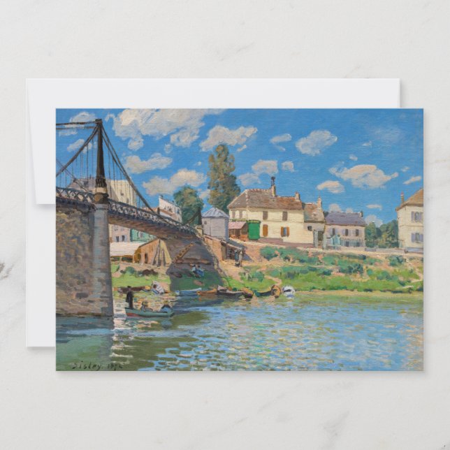 Carte De Remerciements Alfred Sisley - Pont à Villeneuve-la-Garenne (Devant)